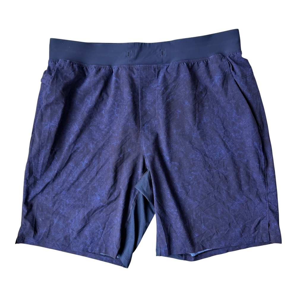Lululemon T.H.E. Linerless Shorts Mens XL Navy Blue 9.5" Inseam Running Athletic
